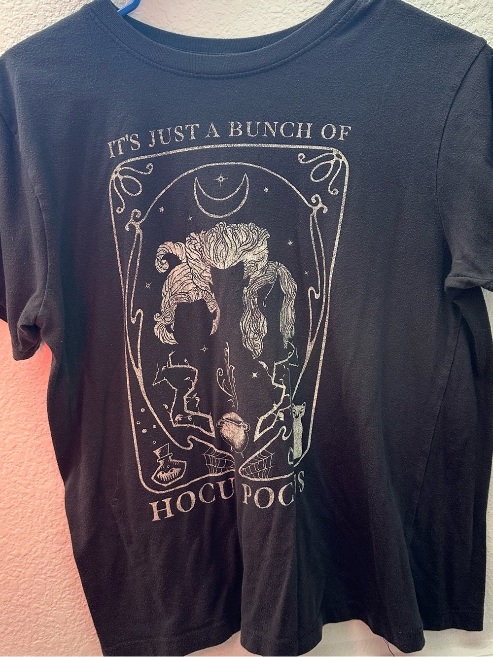 Disney Adult Size Medium " Its Just A Bunch Of Hocus Pocus" Gray T-Shirt